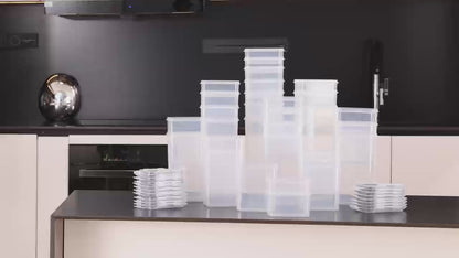 Asnews 24PCS Airtight Food Storage Containers with Lids, Plastic Kitchen and Pantry Organization Canisters